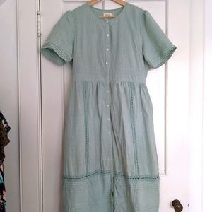 Roolee Light Mint Short Sleeve Midi Dress